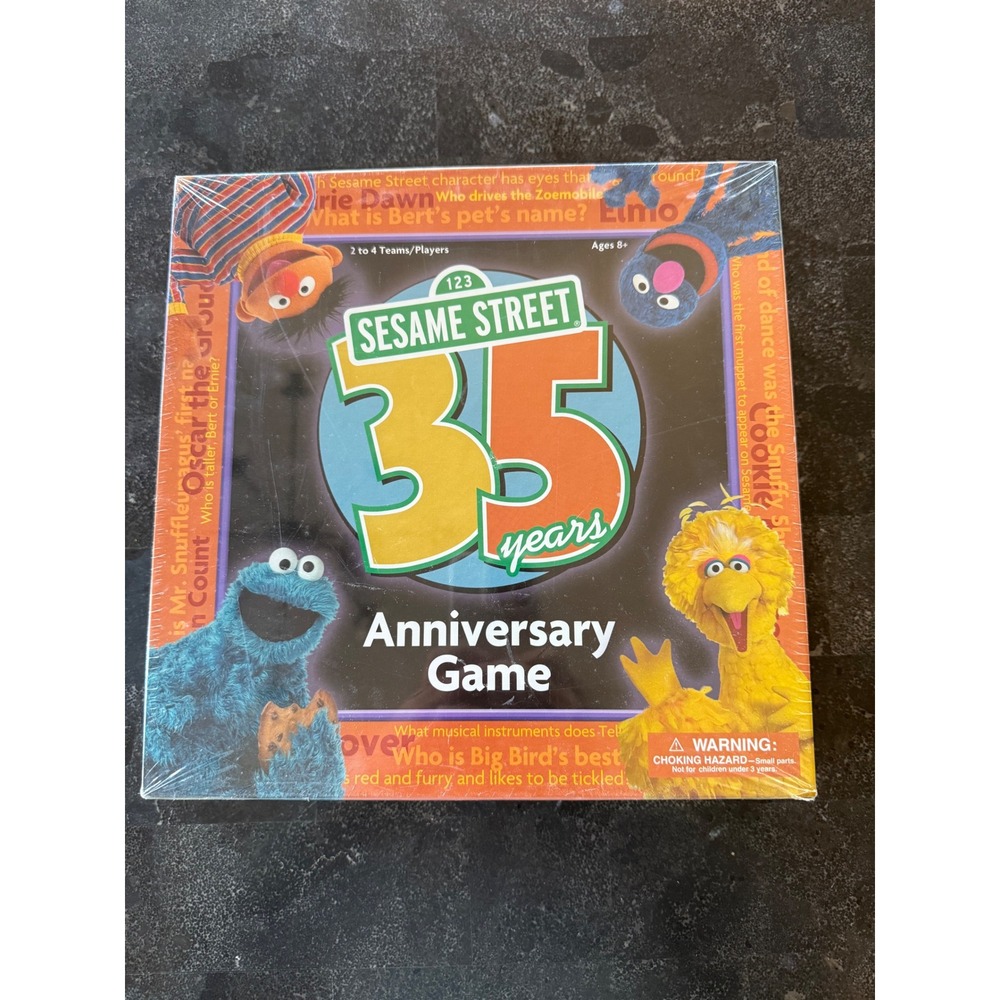 Sesame Street 35th Anniversary Board Game Family Fun‎ New Sealed Retro Collector